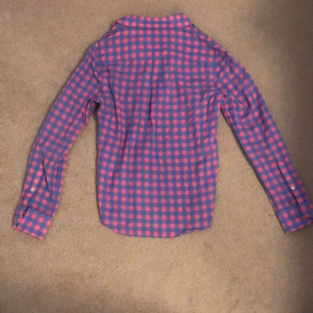 Blue/Pink Check Blouse - Picture 2 of 3